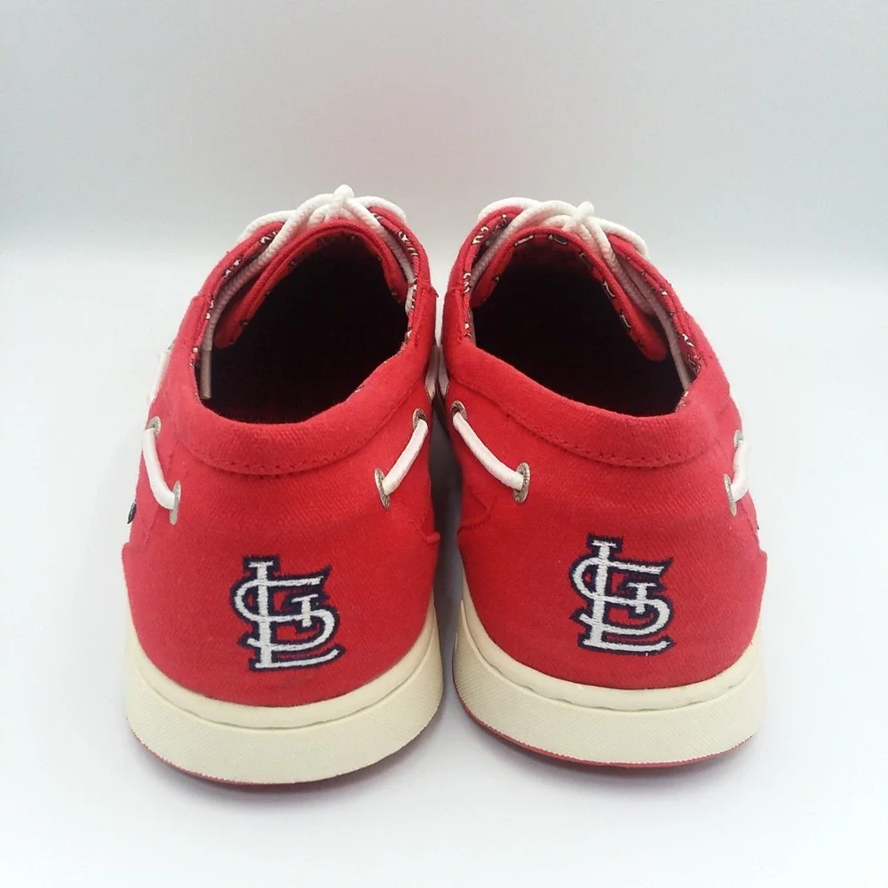 Eastland MLB St. Louis Cardinals Boat Shoes Deck Shoes Red US Size 12-12.5 EU 46